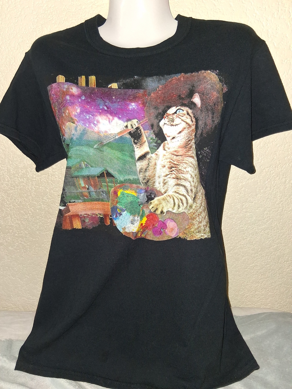 Spencers Black Cat Ross Painter Graphic Tee